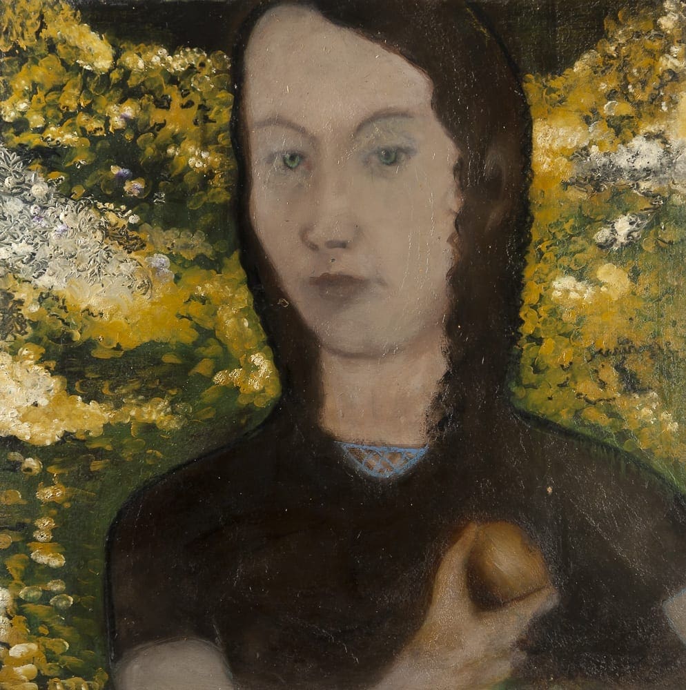 Girl holding an Onion, 70 x 70, 2002