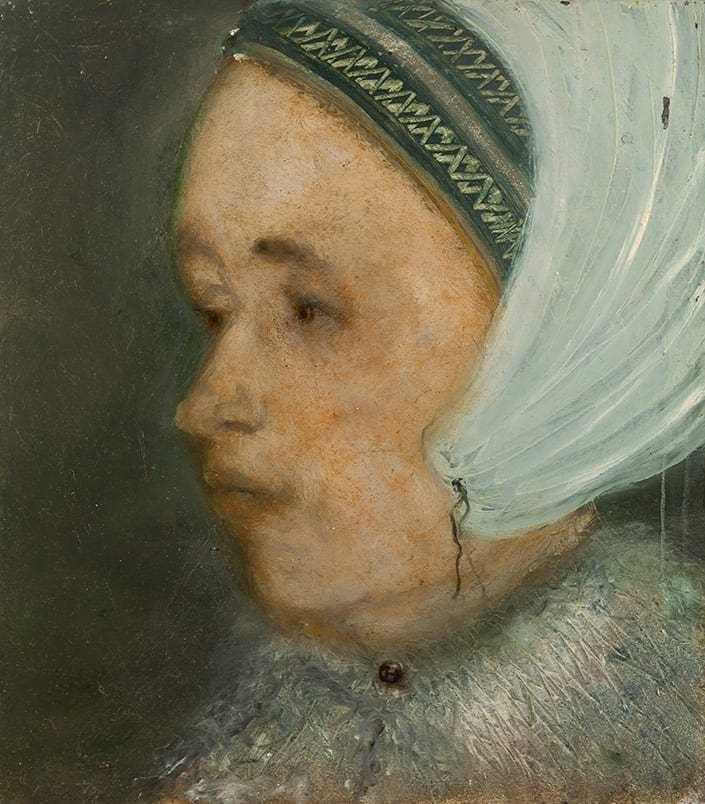 Maria Magdalena Virgin von Zomorra - The Fool, el loco, die Faruckt, le fou, 53 x 47, Öl auf Leinwand, 2007