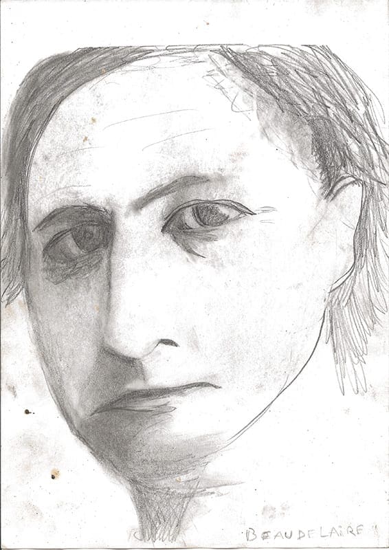 Hommage a Baudelaire, 2001, Bleistift und Kohle auf Papier
